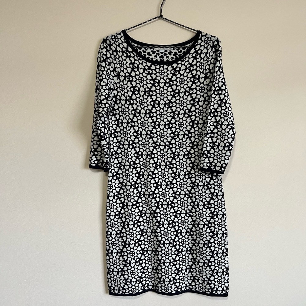 Boden knit heart printed sweater dress